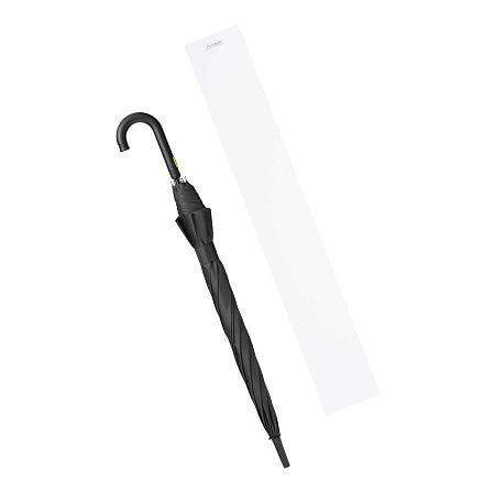 Зонт-трость Quantum, черный/салатовый