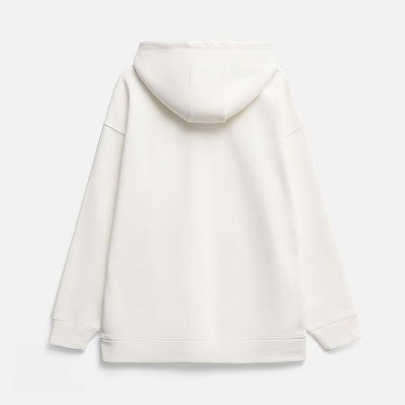 Худи оверсайз унисекс Snuggie, молочно-белое, размер XS/S