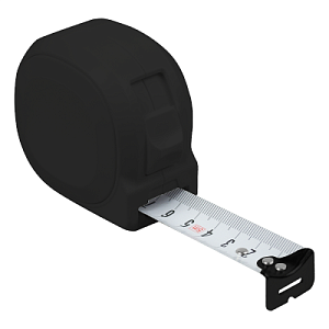 Рулетка Tools  Carpenter 3 метра, пластиковая, с ремешком, черная