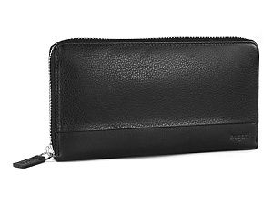 Кошелек «Atlanta» на молнии, цвет: черный