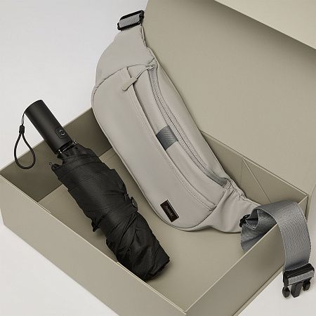 Подарочный набор Boston, Filton, серый (поясная сумка, зонт)