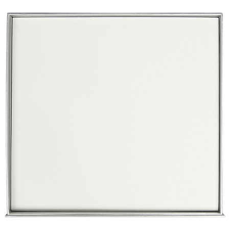 Подарочная коробка, размер 29,7*28,0*4,5 см, Solution Prestige Magnum Linen с магнитным клапаном под индивидуальную вырубку, серебристая, с бежевым ложементом