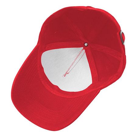 Кепка 5- панельная Oxford 300, c красным сендвичем, красная