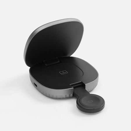 Складная станция беспроводной зарядки flowPad, серая