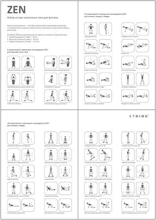 Набор эластичных лент для фитнеса Zen