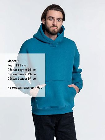 Худи Kulonga Oversize, бирюзовое, размер XS/S