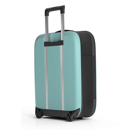 Чемодан складной Rollink Vega II 55x40x20 см, 2 колеса, бирюзовый