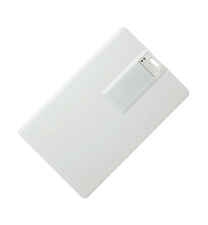 Флеш накопитель USB 2.0 в виде кредитной карты 8GB, пластик, белый
