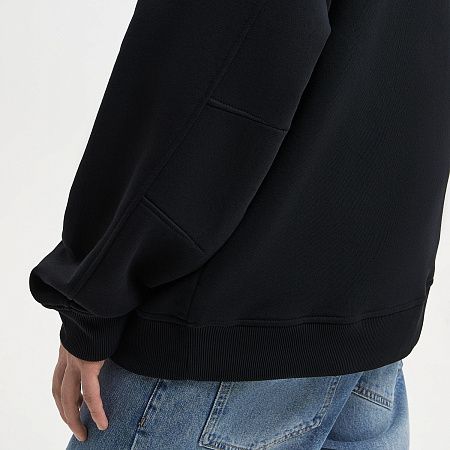 Худи оверсайз унисекс FUSION, черный, размер XS/S