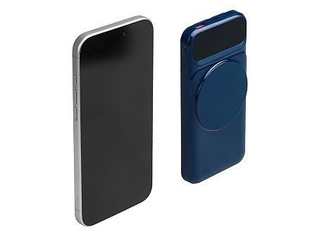 Магнитный беспроводной внешний аккумулятор со встроенными кабелями «Мэни», 10000 мАч