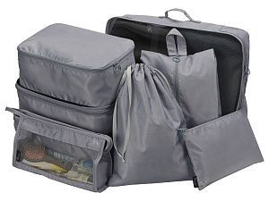 Комплект чехлов для путешествий «Diego», цвет: серый