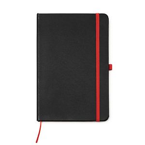 Блокнот A5 PIANA в твёрдом переплёте, ЧЕРНО-КРАСНЫЙ