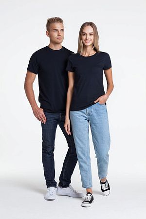 Футболка женская T-bolka Stretch Lady, кобальт (темно-синяя), размер XL