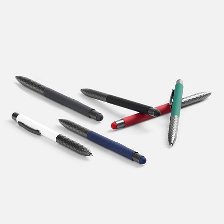 Ручка шариковая Digit Soft Touch со стилусом, черная