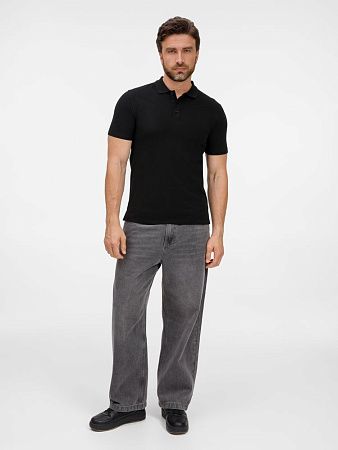 Рубашка поло унисекс Tervise, черная, размер S