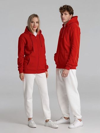 Толстовка на молнии с капюшоном Siverga Heavy 2.0, красная, размер XXL