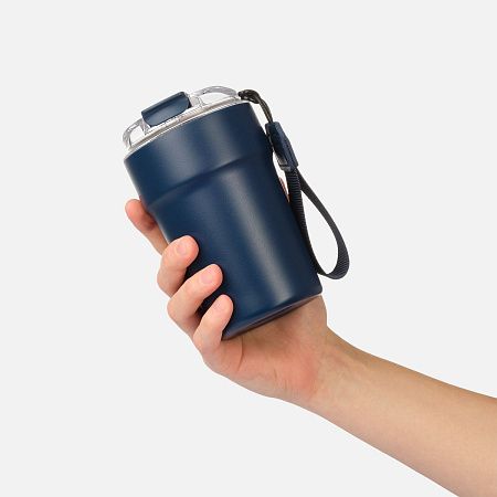 Термокружка вакуумная Монако (Monaco), синяя