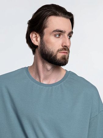 Футболка унисекс оверсайз Crosstown, серо-зеленая, размер XL