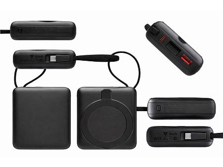 Магнитный беспроводной внешний аккумулятор c подсветкой лого «Энчант», 10000 мАч