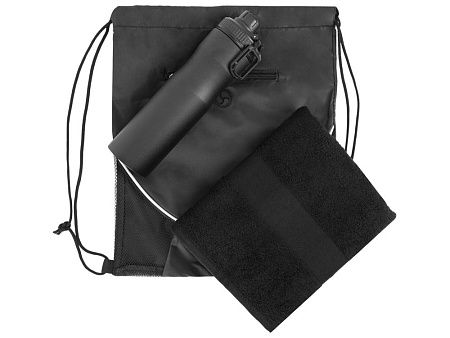 Спортивный набор со стальной бутылкой и полотенцем «Advanced»