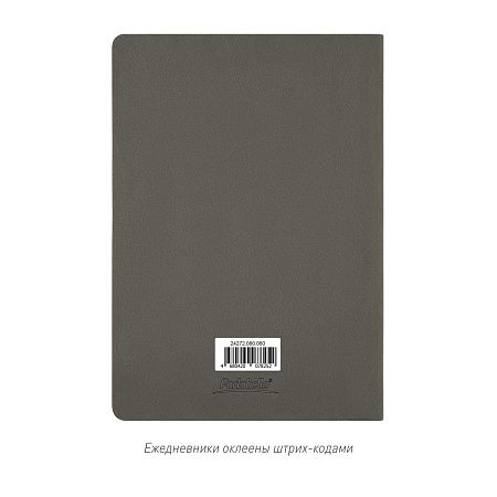 Ежедневник Латте софт-тач (Latte soft touch) недатированный, серый/красный