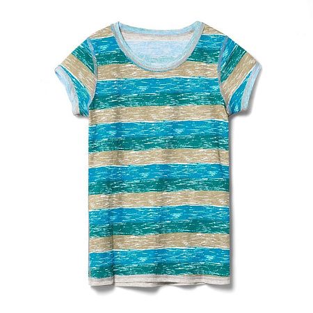 Футболка женская Rayet Lady двусторонняя, голубая с зеленым, размер M
