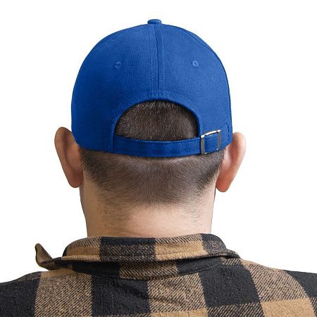 Кепка 5- панельная Oxford 300, c синим сендвичем, ярко-синяя