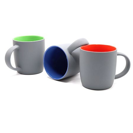 Кружка Spring, софт-тач, черно-красная