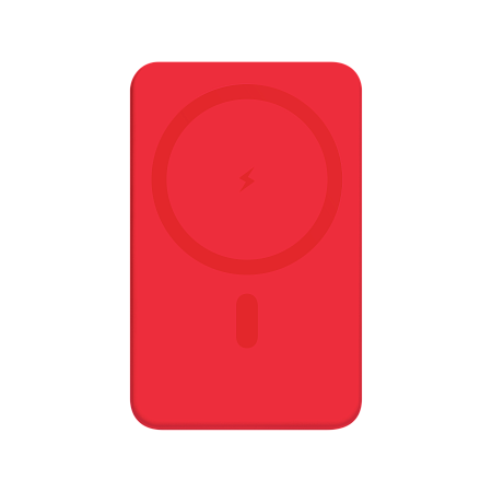 Внешний аккумулятор Largo PD 5000mAh с функцией беспроводной зарядки 15W, красный