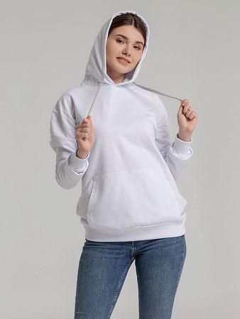 Толстовка с капюшоном Unit Kirenga, белая, размер 4XL