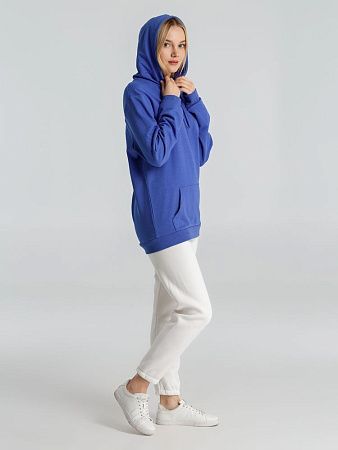 Толстовка с капюшоном унисекс Hoodie, ярко-синий меланж, размер 3XL