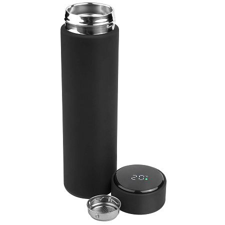 Термос TIM SOFT с индикатором температуры 420мл. Черный 6400.08