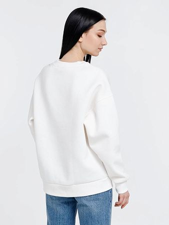 Свитшот оверсайз унисекс True Self, молочно-белый, размер S