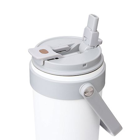 Термокружка вакуумная Solo, белая