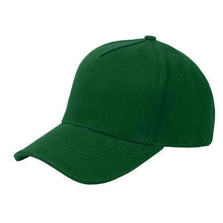 Кепка 5- панельная Oxford 300, c темно-зеленым сендвичем, темно-зеленая