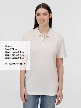 Рубашка поло унисекс Pulse, молочно-белая, размер S