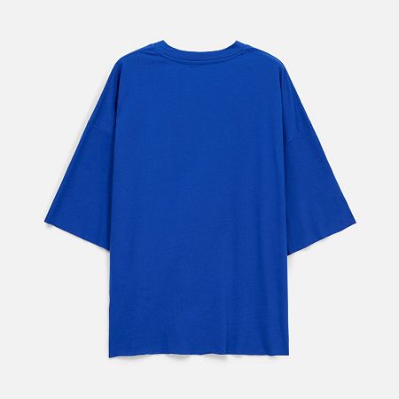 Футболка унисекс оверсайз T1, синяя, размер XL/2XL