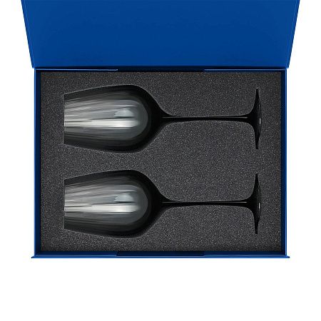 Подарочный набор 2 бокала для вина Mancera в синей коробке