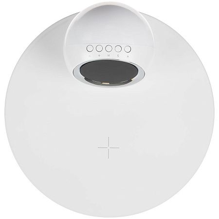 Станция беспроводной зарядки с часами и подсветкой GlobeBee, белая