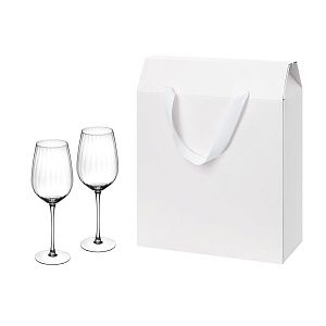 Подарочный набор 2 бокала для вина Blanche в большом подарочном пакете