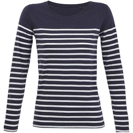 Футболка женская с длинным рукавом Matelot LSL Women, синяя с белым, размер L