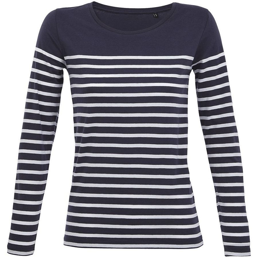 Футболка женская с длинным рукавом Matelot LSL Women, синяя с белым, размер XXL