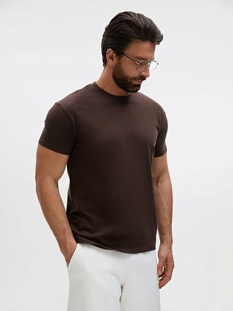 Футболка унисекс Regent 150, темно-коричневая (шоколад), размер L