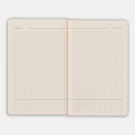 Тетрадь SLIMMY, 140 х 210 мм,  черный с черным, бежевый блок, в клетку