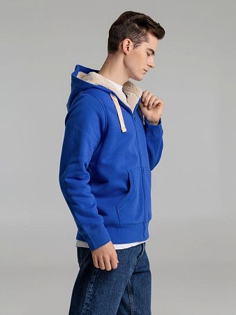 Толстовка унисекс на молнии Sherpa 280, ярко-синяя, размер XXS