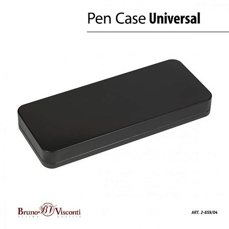 ФУТЛЯР PREMIUM БОЛЬШОЙ МЕТАЛЛИЧЕСКИЙ ПОД РУЧКУ "MIDDLE", ЧЕРНЫЙ