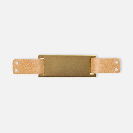 Лейбл кожаный Beta, XS, бежевый