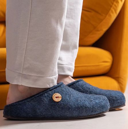 Домашние валенки Step, темно-синие (индиго), размер 40