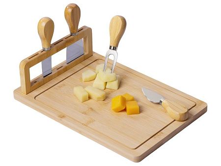 Набор для сыра из бамбука со съемной подставкой «Camembert»