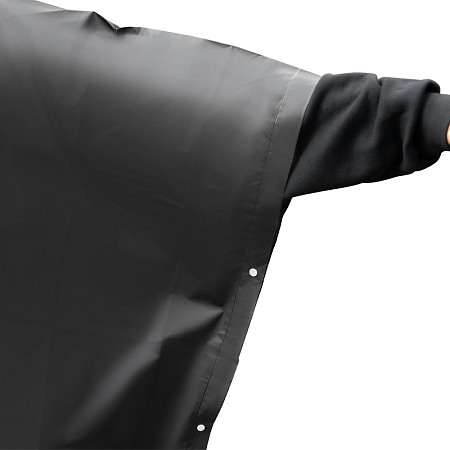 Дождевик пончо Budget туристический один размер, черный